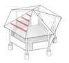 Hexi Building Line Drawing